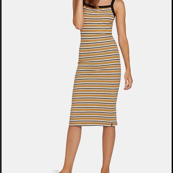 Volcom Striped Midi Dress - Picture 1 of 3